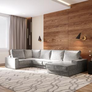 Диван угловой П-образный левый Бергамо Allure 09