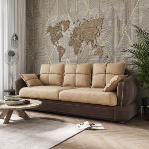 Диван 3-х местный Неаполь Tesoro темно-коричневый (эз) / Feleсita Latte 03 Диван 3-х местный Неаполь Tesoro темно-коричневый (эз) / Feleсita Latte 03