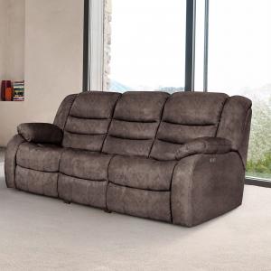 Диван 3-местный электро-реклайнер Ридберг Баффало браун Диван 3-местный электро-реклайнер Ридберг Баффало браун