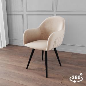 Стул поворотный Майкл 360° Чёрный / Velutto 04