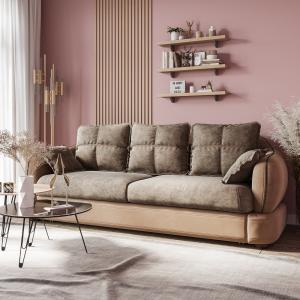 Диван 3-х местный Неаполь Tesoro латте (эз) / Feleсita Taupe 13 Диван 3-х местный Неаполь Tesoro латте (эз) / Feleсita Taupe 13