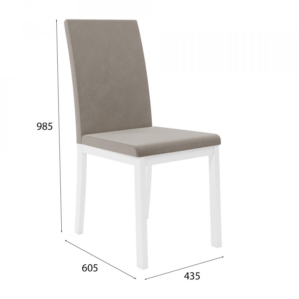 Стул Сканди Эмаль белая / Velutto 08