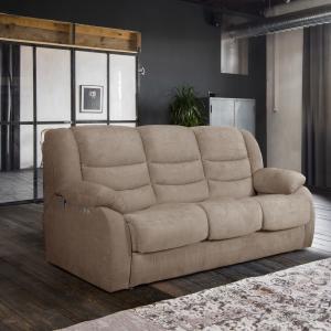 Диван 3-местный электро-реклайнер Ридберг Лаки бежевый