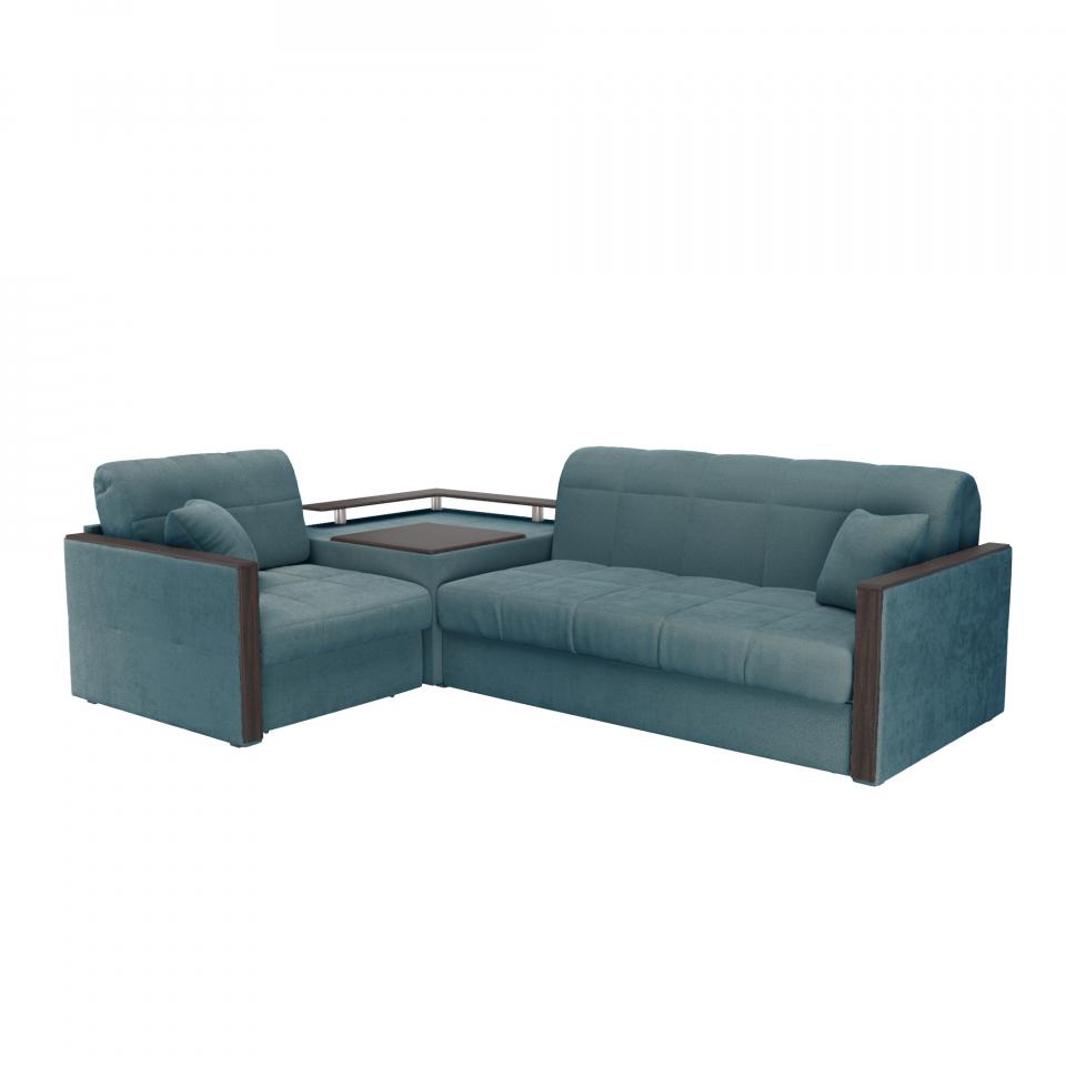 Диван угловой с баром Бристоль 1,6 Velutto 53