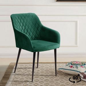 Стул поворотный Роберт 90° Чёрный / Barkhat-M 19