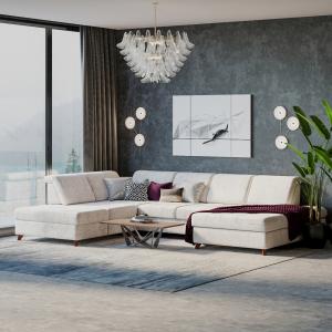 Модульный правый диван Доминика с канапе Allure 01