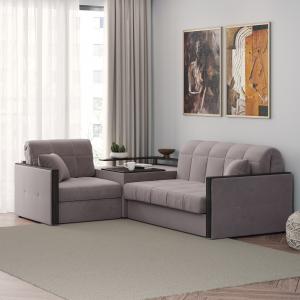 Диван угловой с баром Бристоль 1,4 Velutto 08