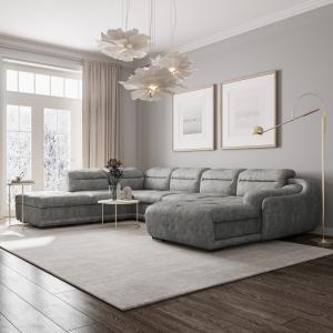 Диван угловой П-образный левый Пекин Lambre 05