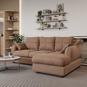 Диван угловой правый Неаполь Tesoro латте (эз) / Chiaro 4