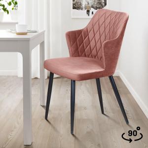 Стул поворотный Хант Ромб 90° Чёрный / Barkhat-M 15