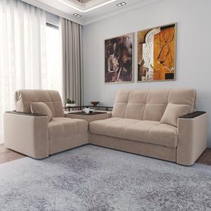 Диван угловой с баром Камелот 1,4 Velutto 04 Диван угловой с баром Камелот 1,4 Velutto 04