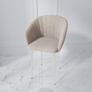 Стул полубарный Микки Белый / Velutto 04 Стул полубарный Микки Белый / Velutto 04