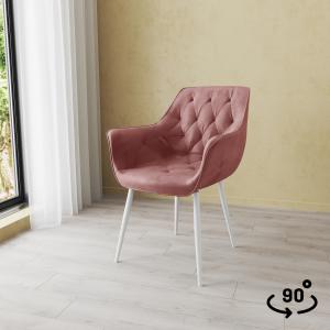 Стул поворотный Алан 90° Белый / Barkhat-M 15