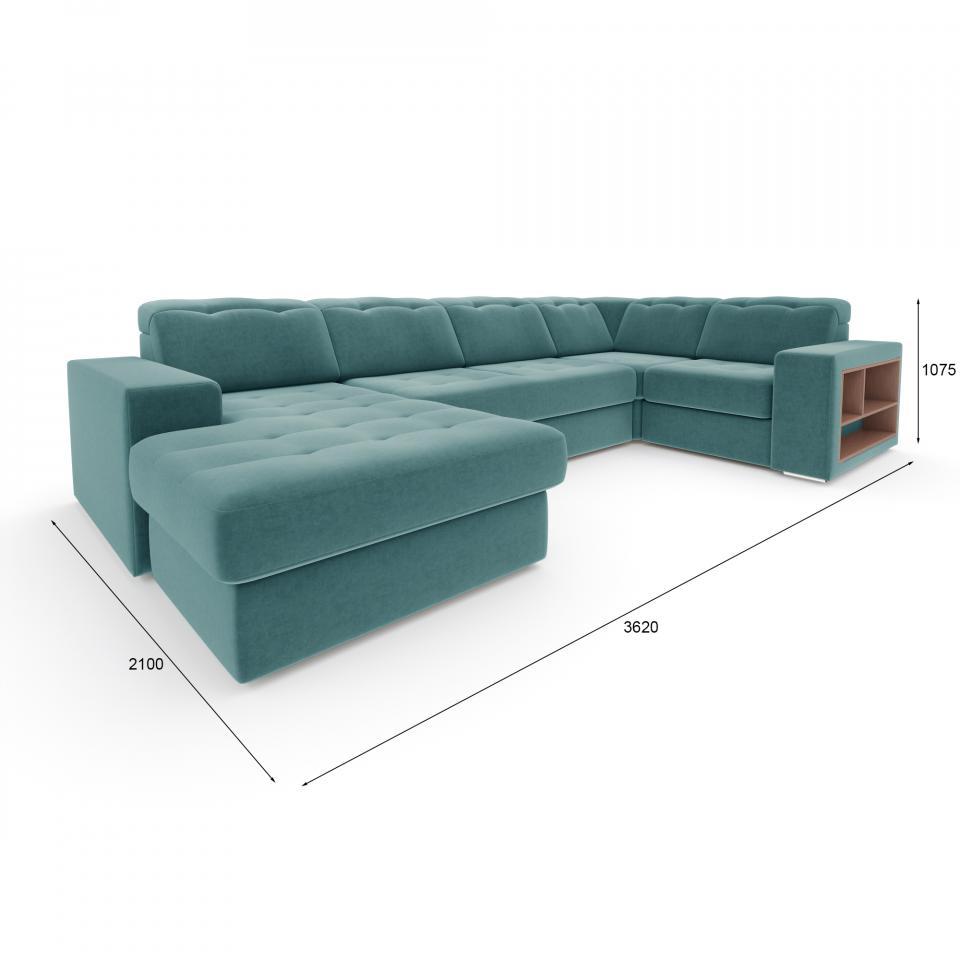 Диван угловой П-образный левый Лондон Formula 696