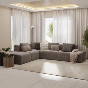 Диван угловой левый Сольер Lambre 04 Вариант 4