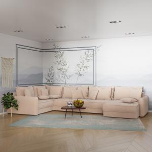 Диван угловой П-образный Кросби Velutto 04