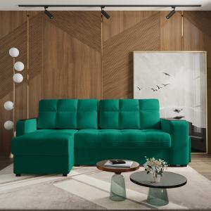 Диван угловой левый Киль-4 с пуфом Velutto 33