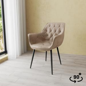 Стул поворотный Алан 90° Чёрный / Barkhat-M 5