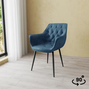 Стул поворотный Алан 90° Чёрный / Barkhat-M 29