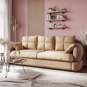 Диван 3-х местный Неаполь Tesoro латте (эз) / Feleсita Latte 03