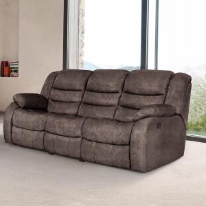 Диван 3-местный с двумя механизмами «Реклайнер» Ридберг Баффало браун