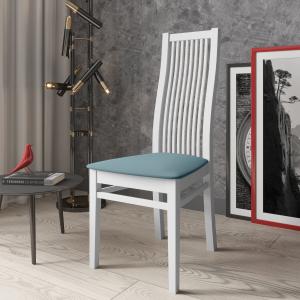 Стул Марио 044 Эмаль белая / Velutto 53