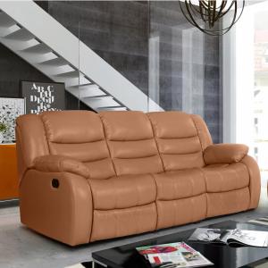 Диван 3-местный с двумя механизмами «Реклайнер» Ридберг Ла скала карамельный