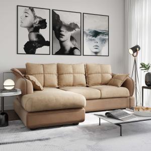 Диван угловой левый Неаполь Tesoro латте (эз) / Feleсita Latte 03 Диван угловой левый Неаполь Tesoro латте (эз) / Feleсita Latte 03