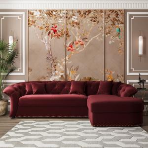 Диван угловой правый Гермес Velutto 29