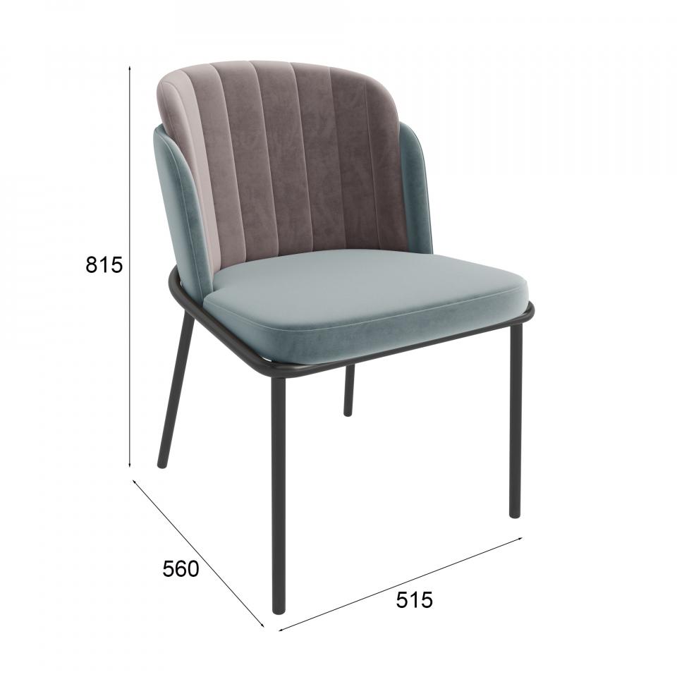 Стул Кеннет Чёрный / Velutto 53 / Velutto 08