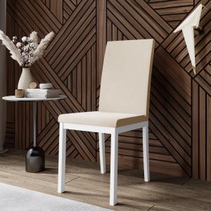 Стул Сканди Эмаль белая / Velutto 04 Стул Сканди Эмаль белая / Velutto 04