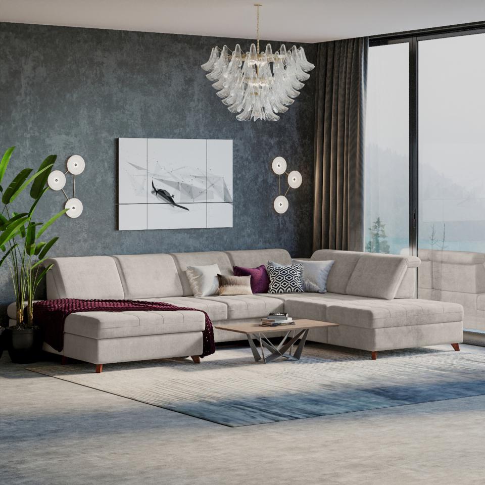 Модульный левый диван Доминика с канапе Allure 09 купить по цене 688583руб. — интернет магазин Новый Магнат