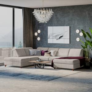 Модульный правый диван Доминика с канапе Allure 09 Модульный правый диван Доминика с канапе Allure 09