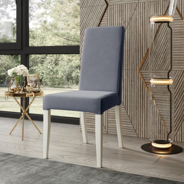 Стул Вера 03 Эмаль белая / Velutto 32