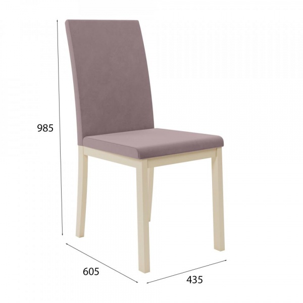 Стул Сканди Эмаль слоновая кость / Velutto 22