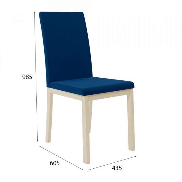 Стул Сканди Эмаль слоновая кость / Velutto 26