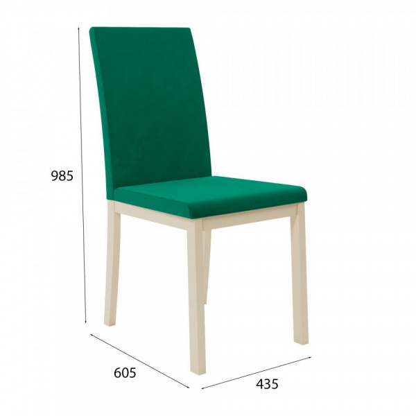 Стул Сканди Эмаль слоновая кость / Velutto 33