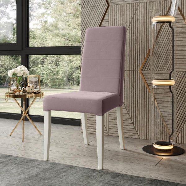 Стул Вера 03 Эмаль белая / Velutto 22