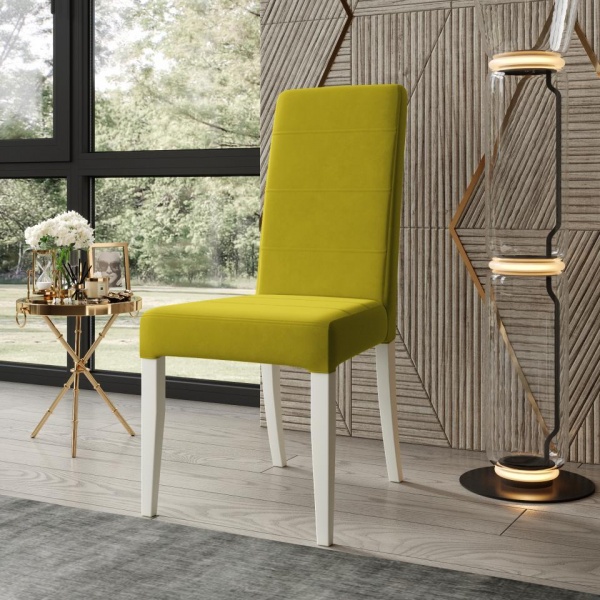 Стул Вера 03 Эмаль белая / Velutto 28