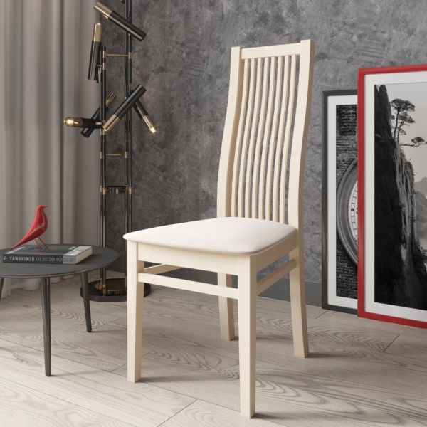 Стул Марио 044 Эмаль слоновая кость / Velutto 04