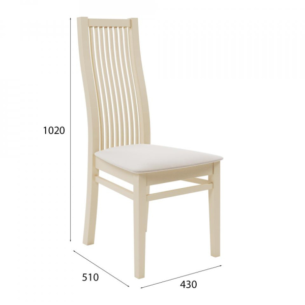 Стул Марио 044 Эмаль слоновая кость / Velutto 04