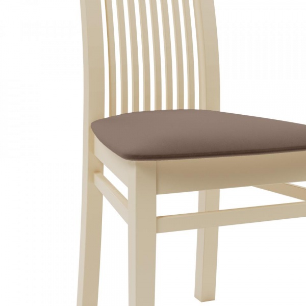 Стул Марио 044 Эмаль слоновая кость / Velutto 23