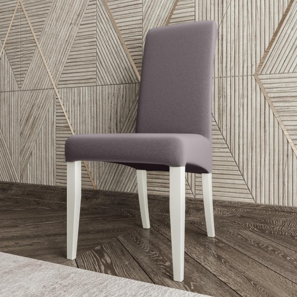 Стул Остин 02 Эмаль белая / Velutto 08