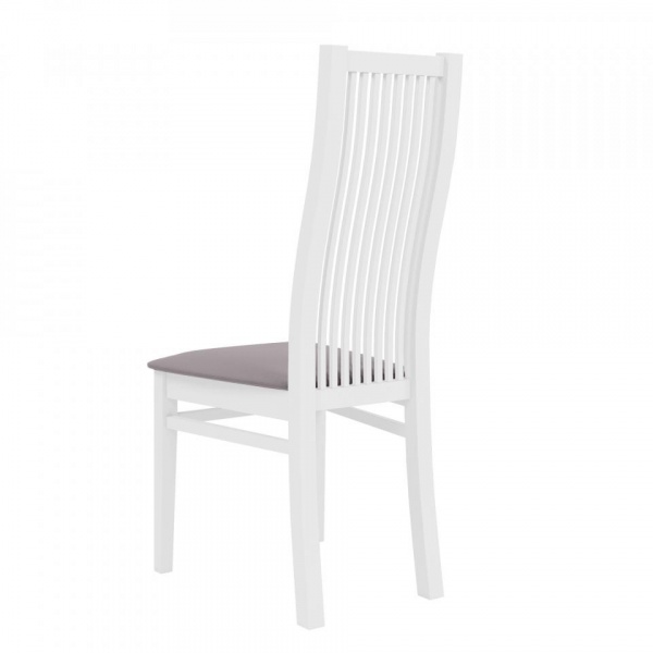 Стул Марио 044 Эмаль белая / Velutto 08