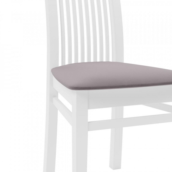 Стул Марио 044 Эмаль белая / Velutto 08