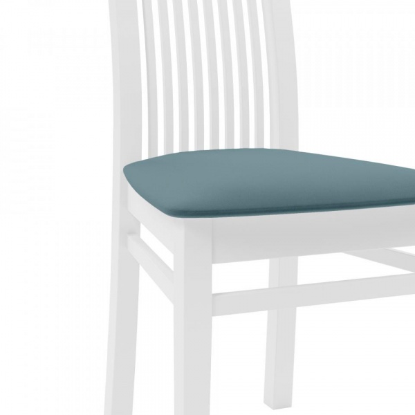 Стул Марио 044 Эмаль белая / Velutto 53