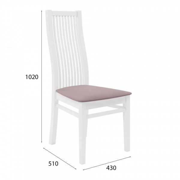 Стул Марио 044 Эмаль белая / Velutto 22