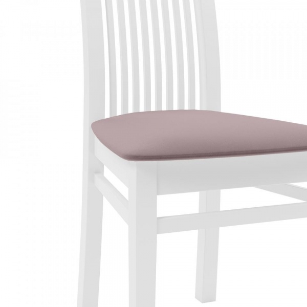 Стул Марио 044 Эмаль белая / Velutto 22