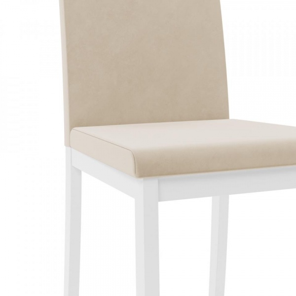 Стул Сканди Эмаль белая / Velutto 04