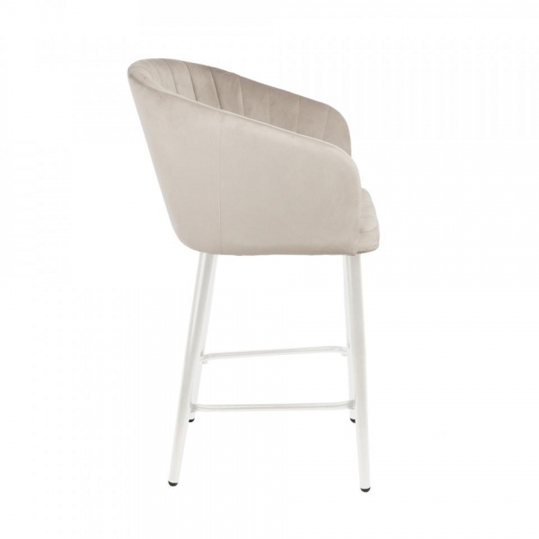 Стул полубарный Микки Белый / Velutto 04